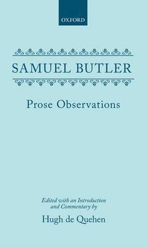 Cover image for Prose Observations