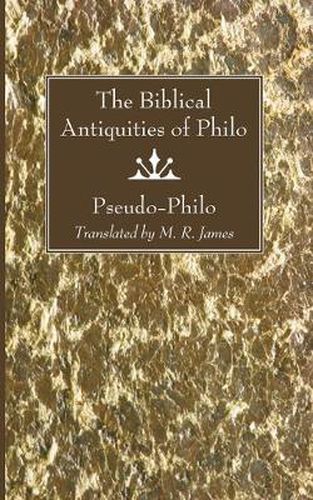 Cover image for The Biblical Antiquities of Philo