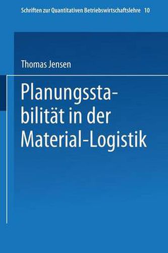 Cover image for Planungsstabilitat in Der Material-Logistik