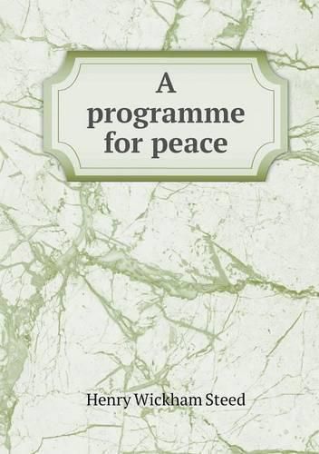 Cover image for A programme for peace