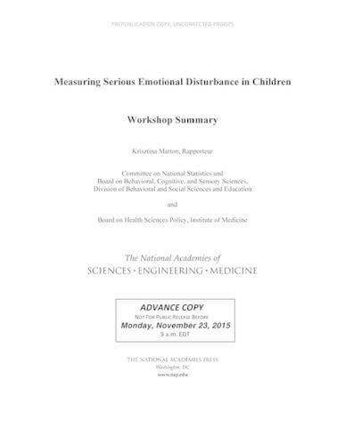 Measuring Serious Emotional Disturbance in Children: Workshop Summary