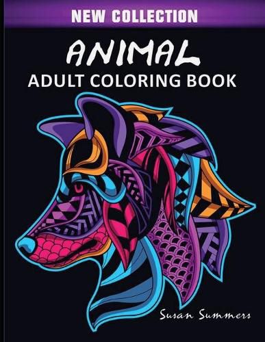 Cover image for Animal Adult Coloring Book