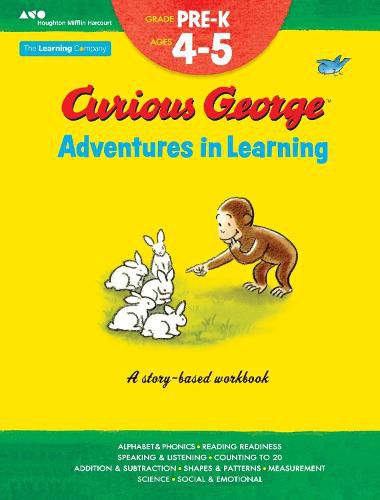 Cover image for Curious George Adventures in Learning, Pre-K: Story-Based Learning