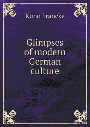 Cover image for Glimpses of modern German culture