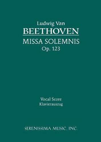 Cover image for Missa Solemnis, Op.123: Vocal score