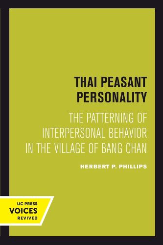 Cover image for Thai Peasant Personality