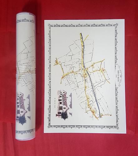 Cover image for Minworth Village 1886 - Old Map Supplied Rolled in a Clear Two Part Screw Presentation Tube - Print Size 45cm x 32cm