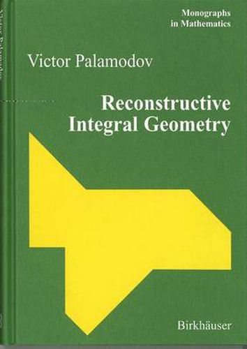 Cover image for Reconstructive Integral Geometry