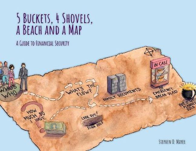 Cover image for 5 Buckets, 4 Shovels, a Beach and a Map: A Guide to Financial Security