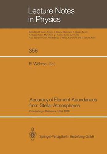 Cover image for Accuracy of Element Abundances from Stellar Atmospheres: Proceedings of Two Sessions Allocated at the IAU General Assembly in Baltimore, USA, August 1988