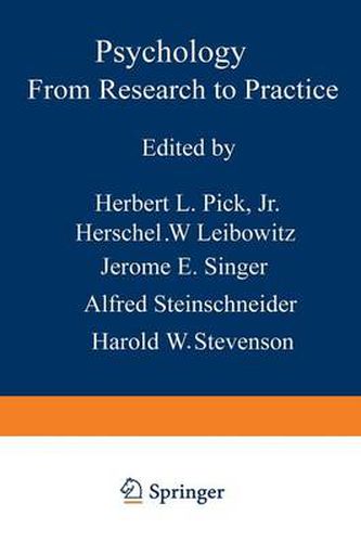 Cover image for Psychology: From Research to Practice