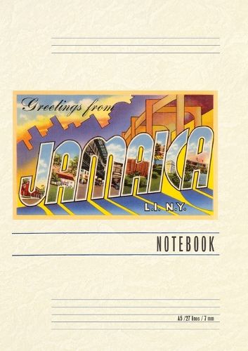 Cover image for Vintage Lined Notebook Greetings from Jamaica, Long Island, New York