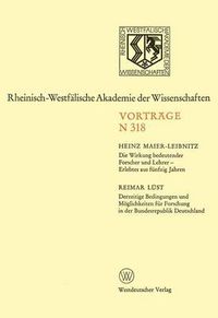 Cover image for Die Wirkung Bedeutender Forscher und Lehrer - Erlebtes aus Funfzig Jahren