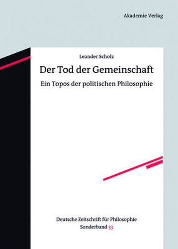 Cover image for Der Tod der Gemeinschaft