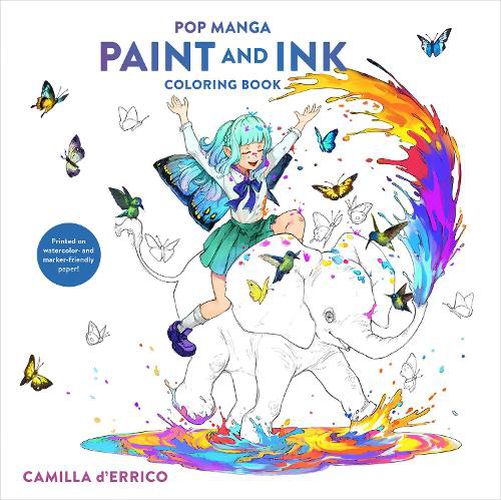 Cover image for Pop Manga Paint and Ink Coloring Book