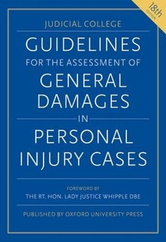 Cover image for Guidelines for the Assessment of General Damages in Personal Injury Cases, 18th edition