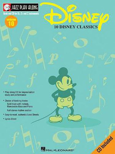 Cover image for Disney: Jazz Play-Along Volume 10