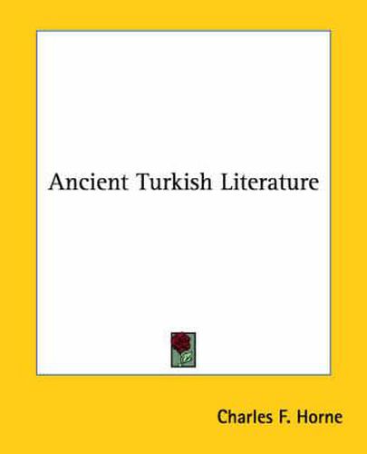 Cover image for Ancient Turkish Literature