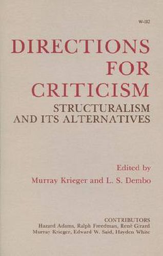 Cover image for Directions for Criticism