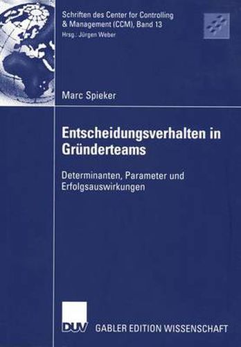 Cover image for Entscheidungsverhalten in Grunderteams