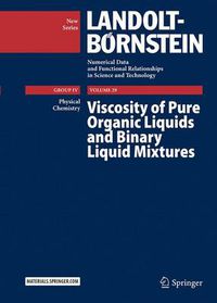 Cover image for Viscosity of Pure Organic Liquids and Binary Liquid Mixtures