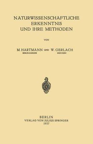 Cover image for Naturwissenschaftliche Erkenntnis Und Ihre Methoden