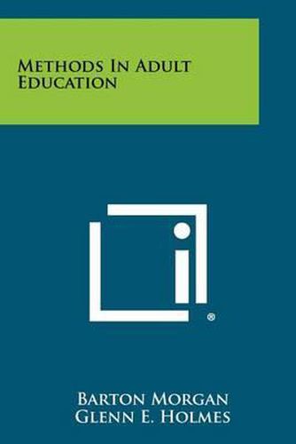 Cover image for Methods in Adult Education