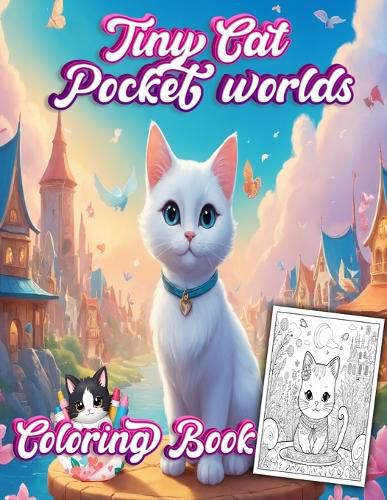 Cover image for Tiny Cats Pocket World coloring book