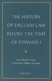 Cover image for The History of English Law Before the Time of Edward I: Two Volume Set