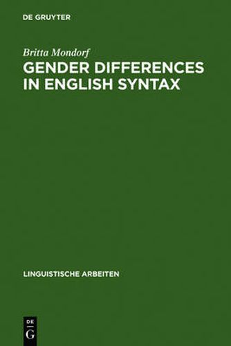 Cover image for Gender Differences in English Syntax