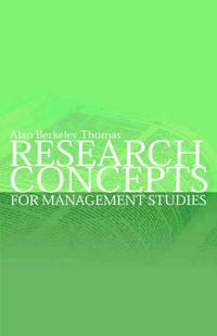 Cover image for Research Concepts for Management Studies