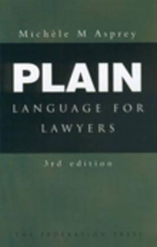 Cover image for Plain Language for Lawyers