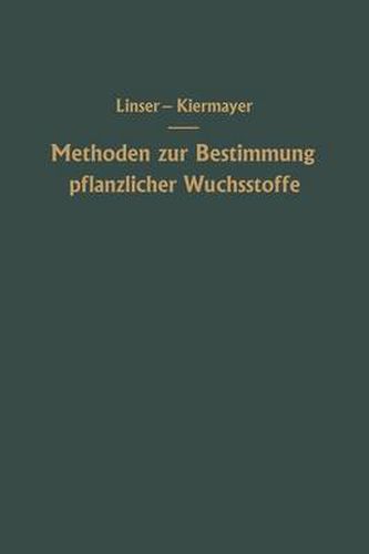 Cover image for Methoden zur Bestimmung pflanzlicher Wuchsstoffe