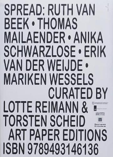 Cover image for Spread: Ruth van Beek, Thomas Mailaender, Anika Schwarzlose, Erik van der Weijde, Mariken Wessels