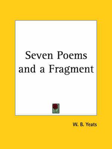 Cover image for Seven Poems and a Fragment (1922)