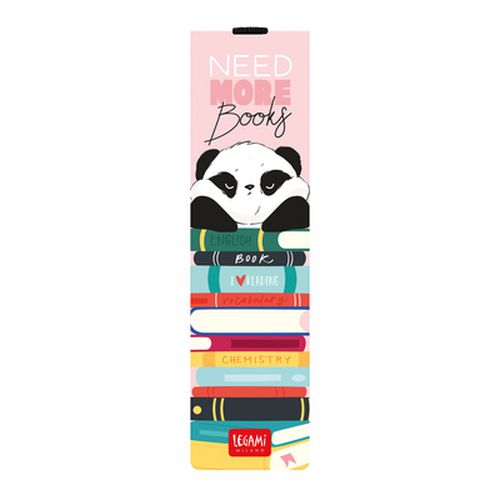 Cover image for Need More Books Panda Bookmark with Elastic (SE0227)