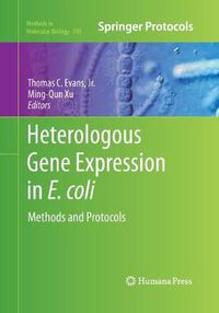 Cover image for Heterologous Gene Expression in E.coli: Methods and Protocols