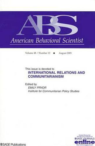 Cover image for International Relations and Communitarianism