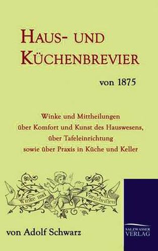 Cover image for Haus- und Kuchenbrevier von 1875