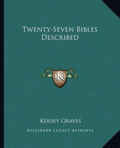 Cover image for Twenty-Seven Bibles Described