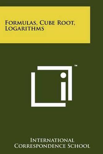 Cover image for Formulas, Cube Root, Logarithms