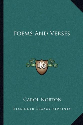 Cover image for Poems and Verses