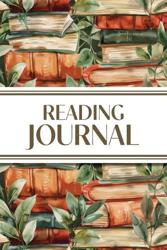 Cover image for Reading Journal (Watercolour Stacked Books with Leaves)