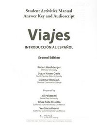 Cover image for SAM Answer Key and Audio Script for Hershberger/Navey-Davis/Borras A.'s  Viajes: Introducci n al espa ol, 2nd