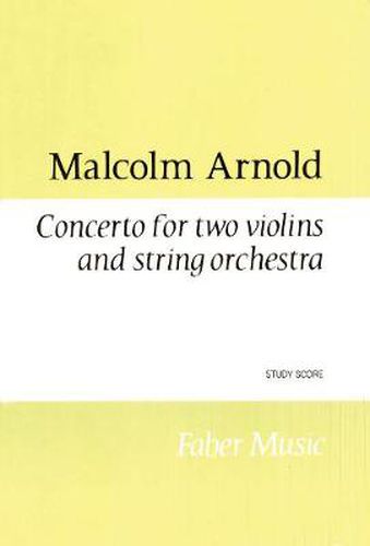 Cover image for Concerto for Two Violins and String Orchestra