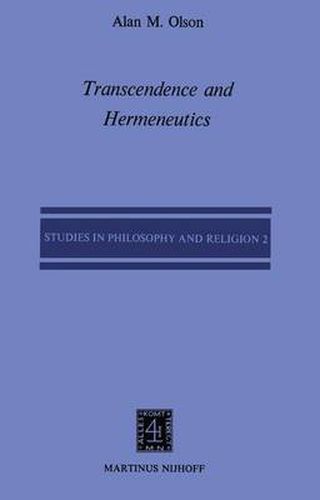 Cover image for Transcendence and Hermeneutics: An Interpretation of the Philosophy of Karl Jaspers