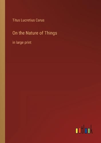 Cover image for On the Nature of Things