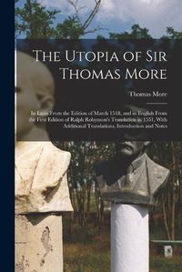 Cover image for The Utopia of Sir Thomas More