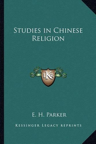 Cover image for Studies in Chinese Religion