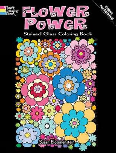 Cover image for Flower Power Stained Glass Coloring Book